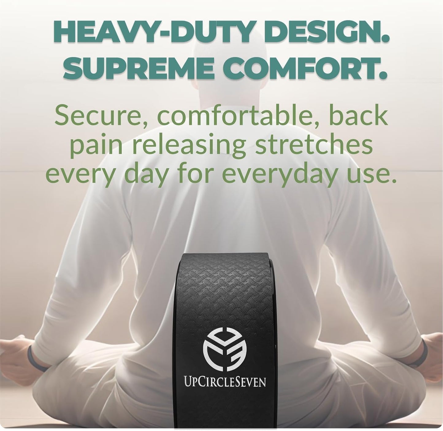 Yoga Wheel for Back Pain Relief – Stretch & Align Spine, Improve Flexibility