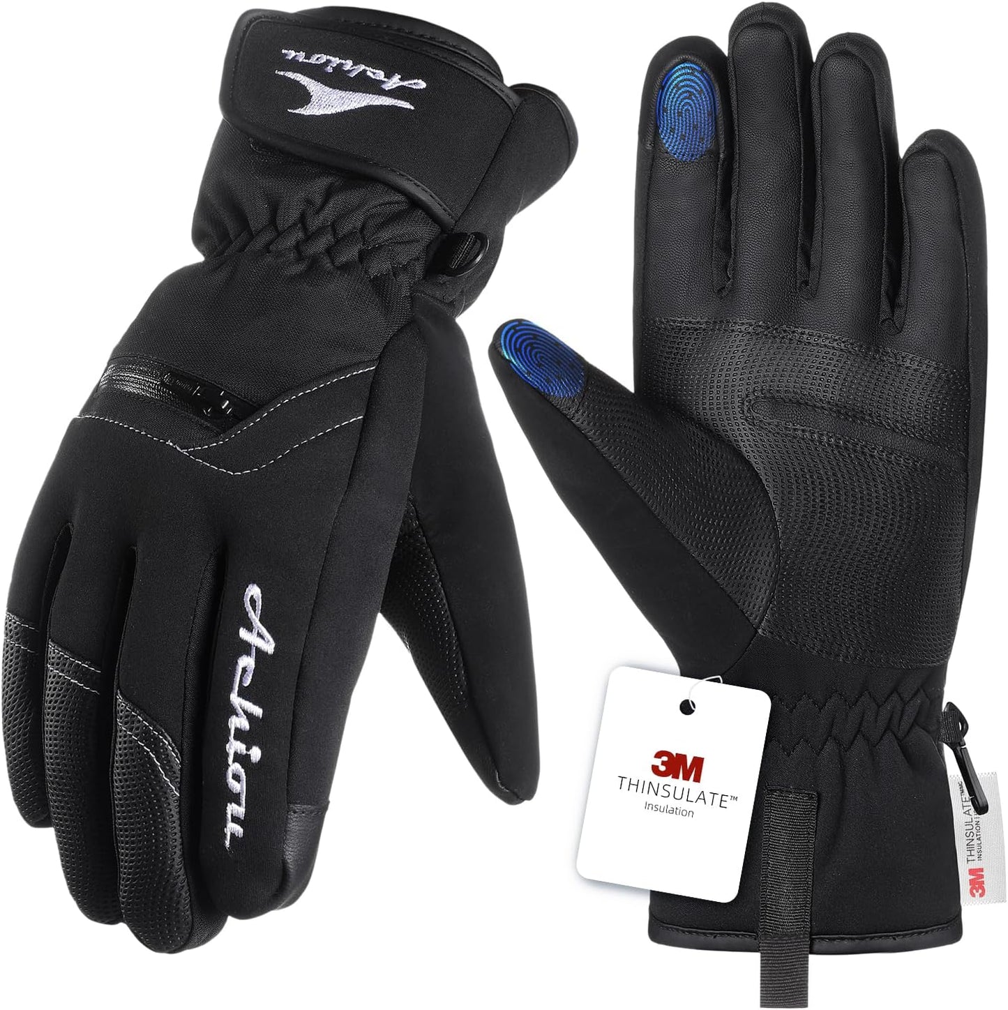 Men’s & Women’s Winter Ski Gloves – 3M Thinsulate, Waterproof, Touchscreen-Compatible