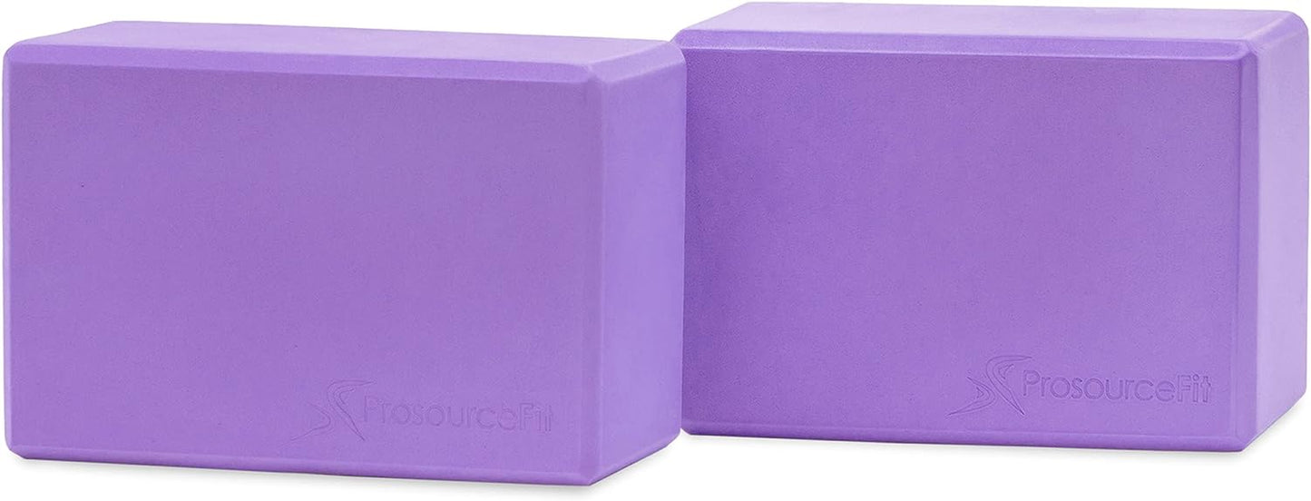 Yoga Blocks Set of 2 (4”X 6” X 9” ) – Durable EVA Foam Bricks for Balance & Flexibility
