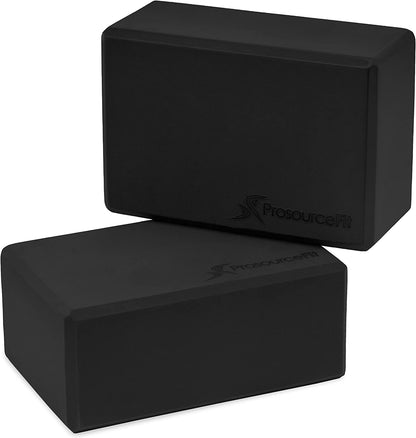 Yoga Blocks Set of 2 (4”X 6” X 9” ) – Durable EVA Foam Bricks for Balance & Flexibility 
