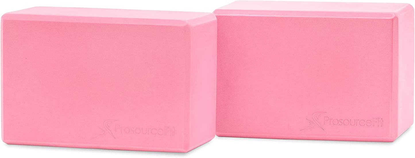 Yoga Blocks Set of 2 (4”X 6” X 9” ) – Durable EVA Foam Bricks for Balance & Flexibility 