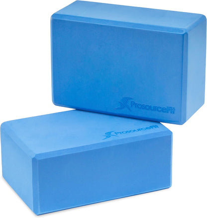 Yoga Blocks Set of 2 (4”X 6” X 9” ) – Durable EVA Foam Bricks for Balance & Flexibility 
